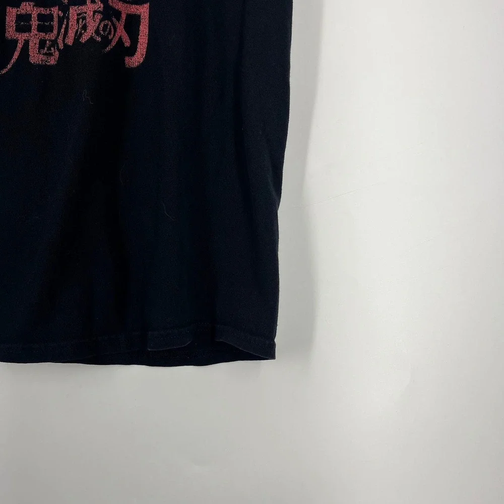 Demon Slayer Tanjiro Kamado Graphic T-Shirt Black Kids Anime Manga Tee Size‎ 12